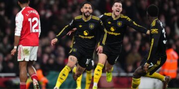 Cunha Stunner Hands United Famous Win as Arsenal’s Title Bid Falters