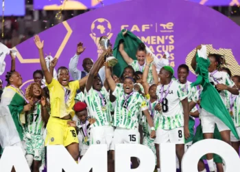 Super Falcons Celebrating