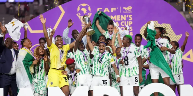 Super Falcons Celebrating
