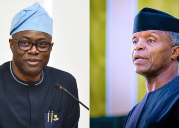 Photo combo of Seyi Makinde and Yemi Osinbajo