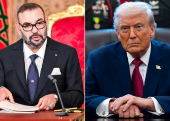 Photo combo of Morocco’s King Mohammed VI and Donald Trump
