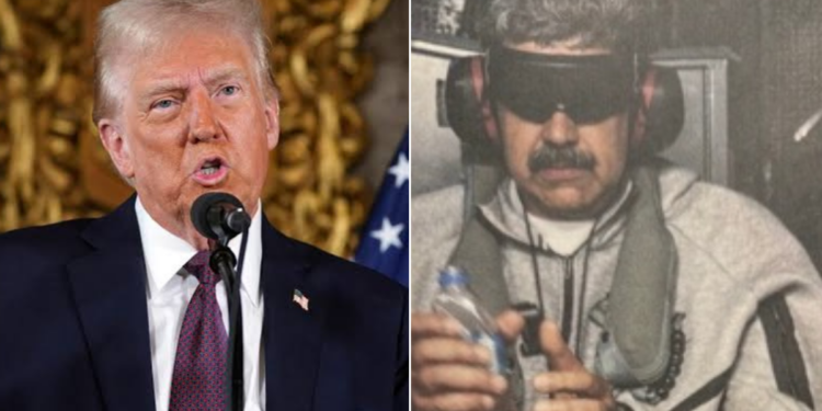 Photo of Donald Trump and Nicolas Maduro