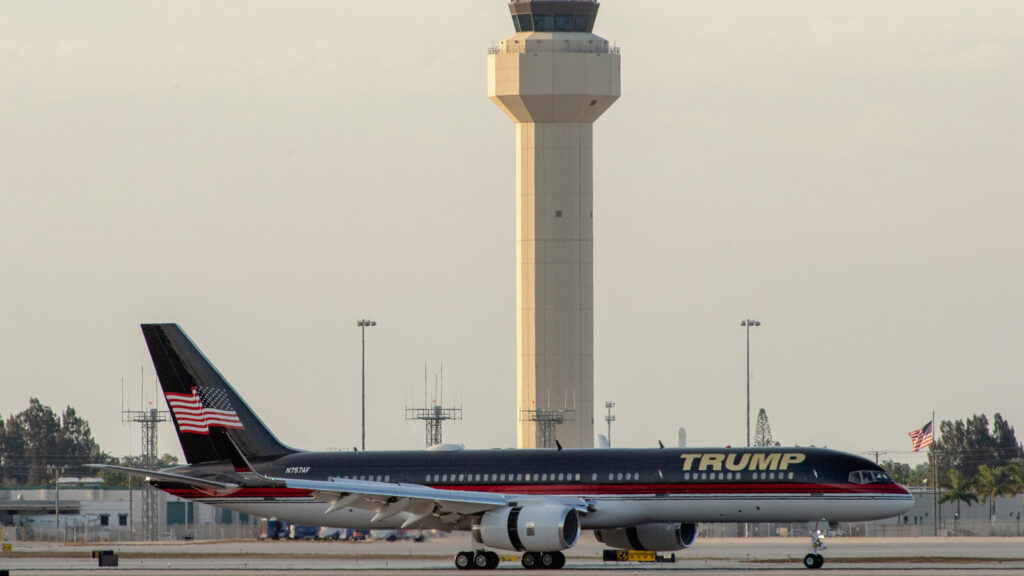 President Donald Trump's airplane
