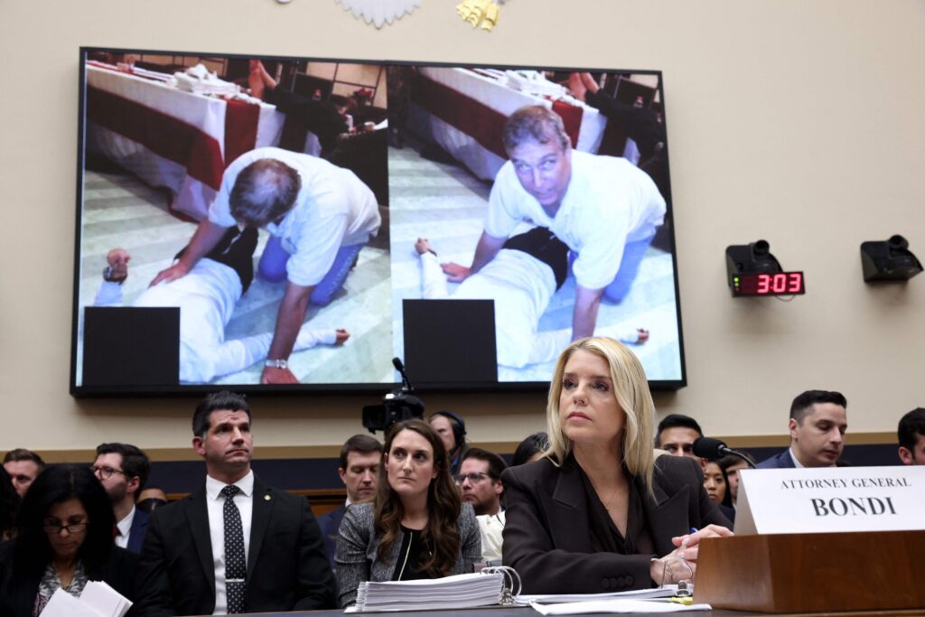 Photo of US Attorney General Pam Bondi at a House Judiciary Committee hearing