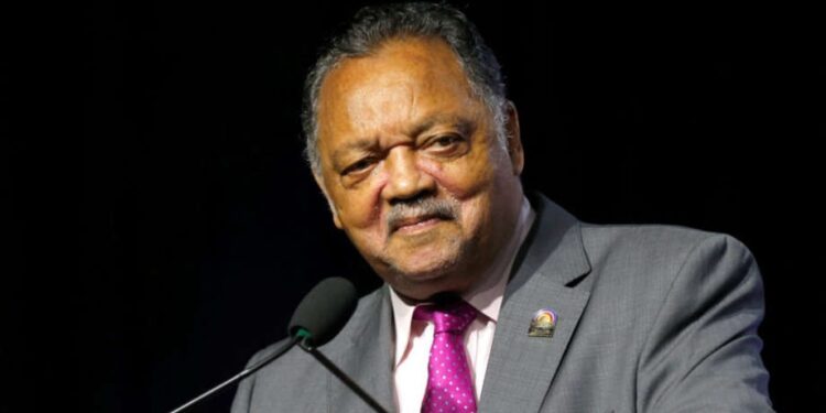 US Civil Rights Leader Jesse Jackson