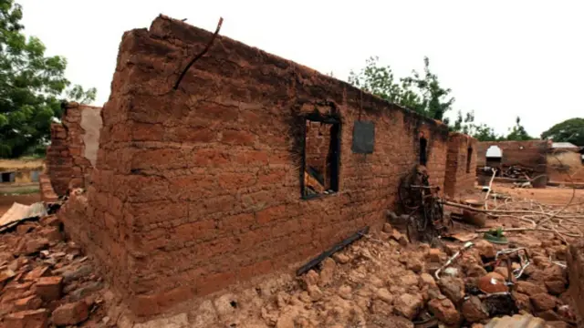 A house attacked by bandits in Kwara state