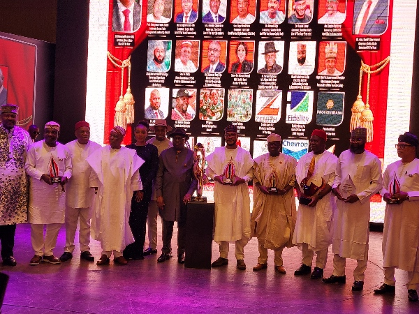 Fubara receiving the Man of the Year 2025 award from New Telegraph