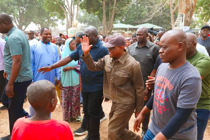 Wike at the Abuja area council elections