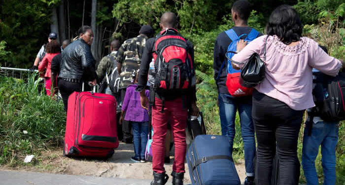 Immigrants at US Canadian border