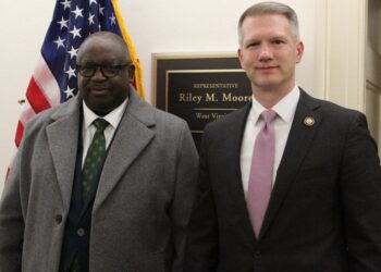 Photo of the United States Congressman Riley Moore met with Plateau State Governor in Washington.