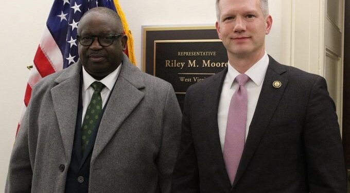 Photo of the United States Congressman Riley Moore met with Plateau State Governor in Washington.