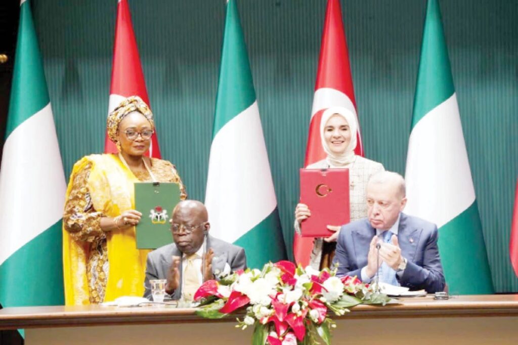 Tinubu and Erdogan sign MoU