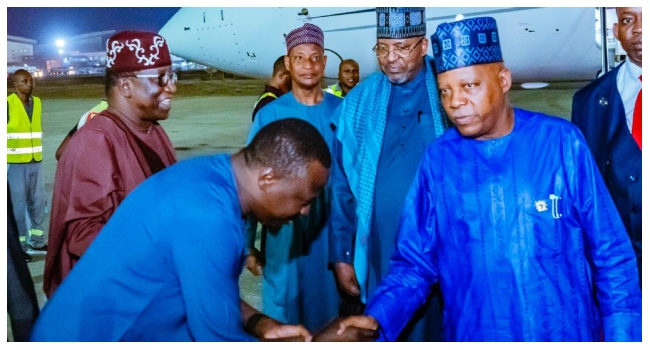 Shettima Returns To Abuja