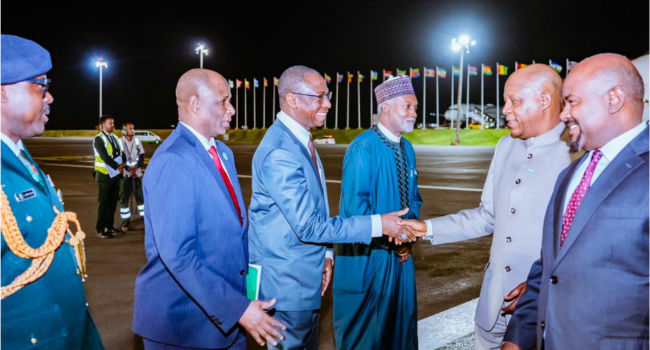 Shettima Arrives Ethiopia