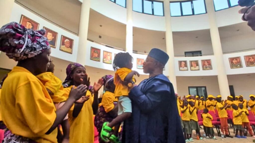 Gov Uba Sani with the 183 Freed Worshippers Kidnapped from Kaduna Church