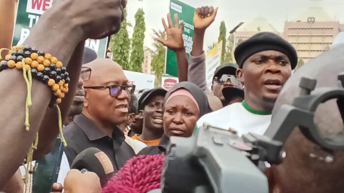 Peter Obi Joins Occupy National Assembly Protest