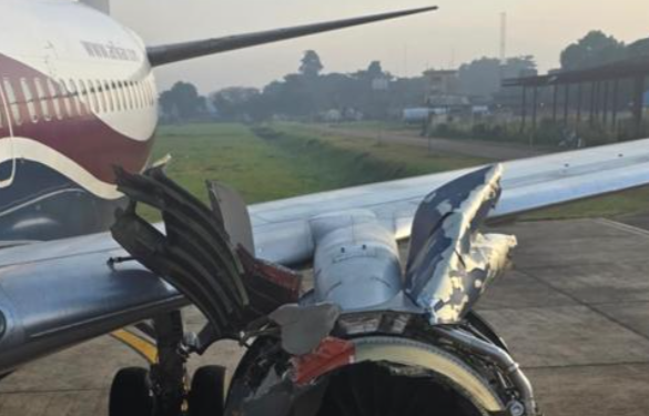 Passengers Panic As Aircraft Engine Explodes Mid-Air