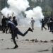 police fire teargas at protesters