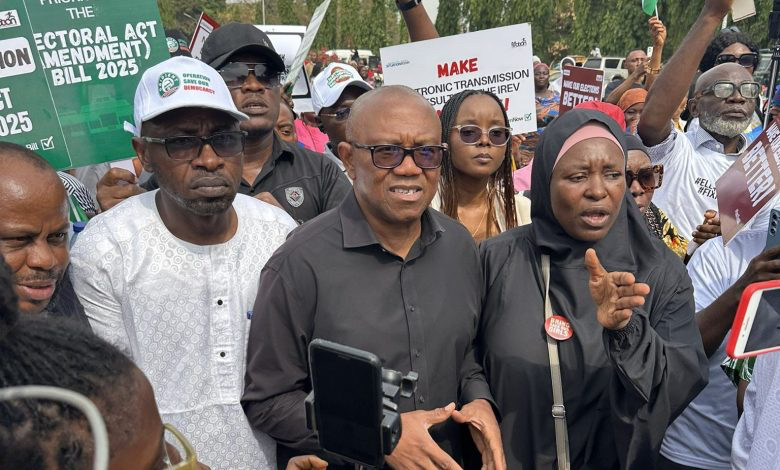 Peter Obi Joins Occupy National Assembly Protest