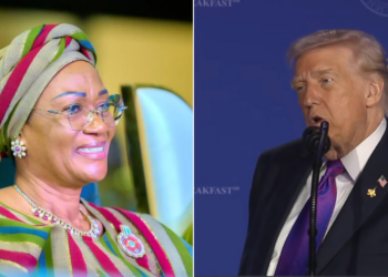 Photo of Remi Tinubu and Donald Trump