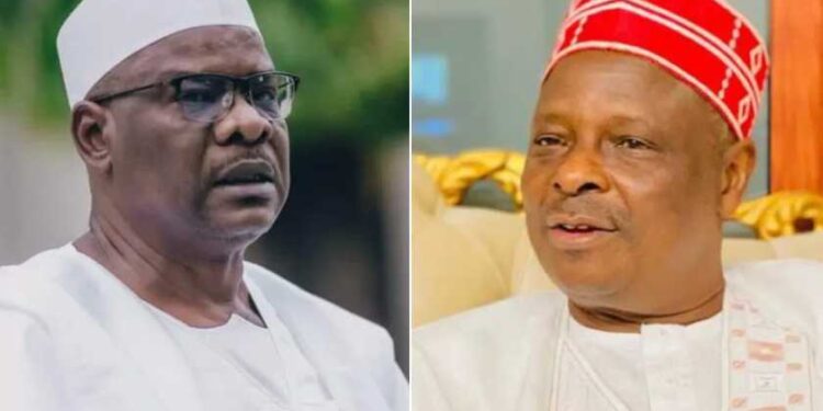 Photo combo of Ndume and Kwankwaso