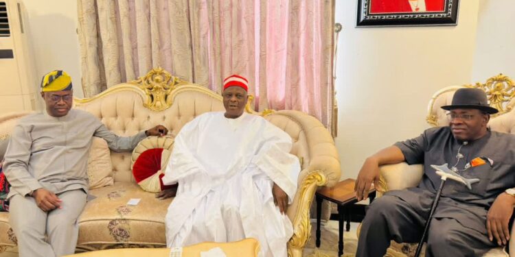 Photo of Makinde, Kwankwaso, and Dickson