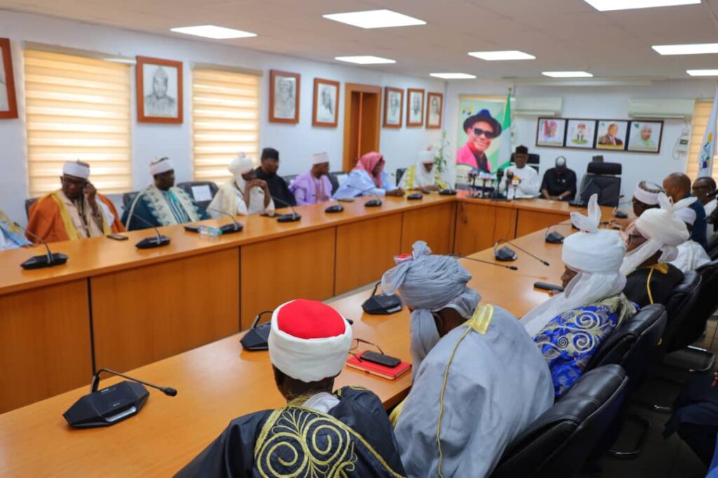 Wike Allocates Land to FCT Traditional Rulers The Minister of FCT Nyesom Wike and FCT traditional rulers.