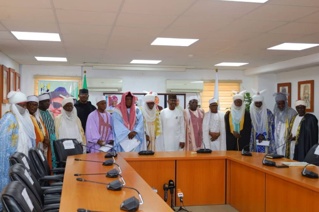 Wike Allocates Land to FCT Traditional Rulers The Minister of FCT Nyesom Wike and FCT traditional rulers.