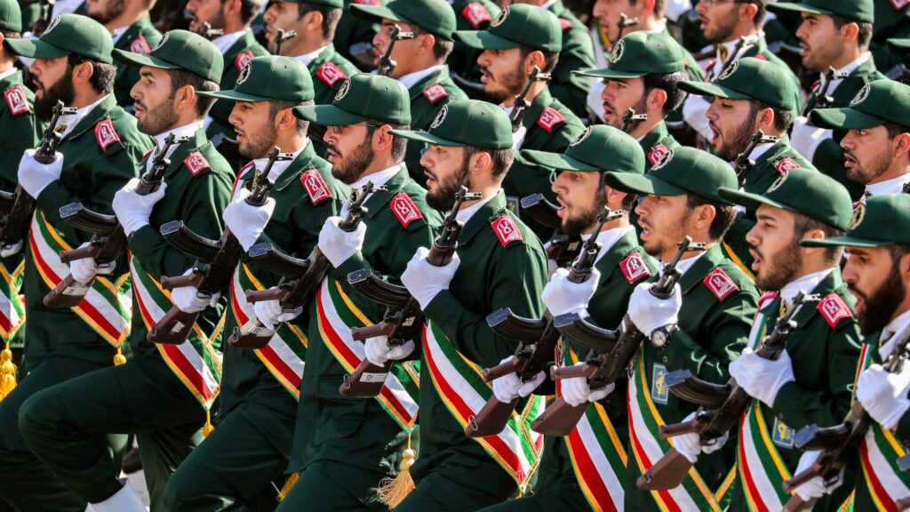 Iran Accused of Recruiting Children Amid War Photo of Iran Revolutionary Guards