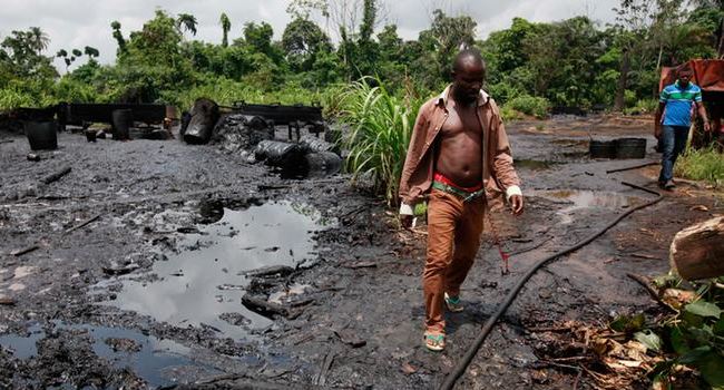 Navy destroys illegal crude oil storage site