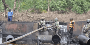 Navy Destroys Illegal Crude Oil Storage Site Navy destroys illegal crude oil storage site