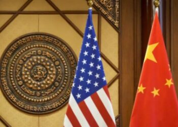US and China Flags