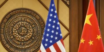 US and China Flags