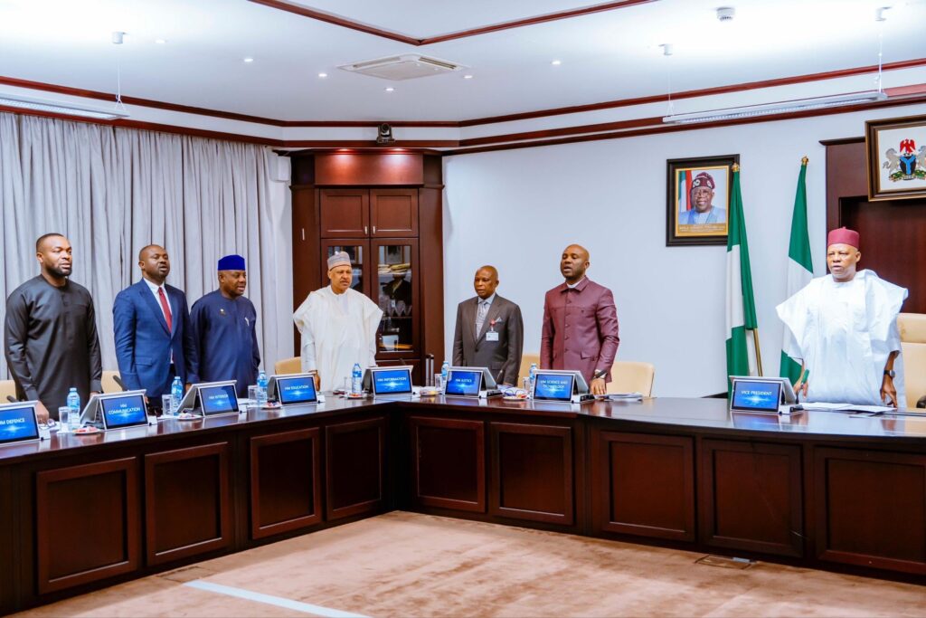 VP Shettima representing President Tinubu at the meeting of the National Space Council