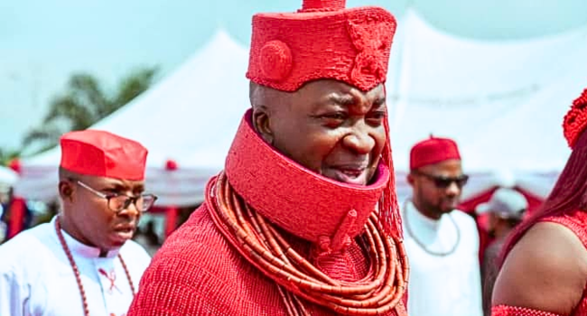 Photo of the Ovie of Ozoro Kingdom, His Royal Majesty Anthony Ogbogbo, Ibuka I
