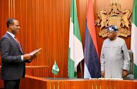 Tinubu swears in Taiwo Oyedele
