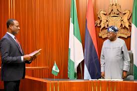 Tinubu swears in Taiwo Oyedele