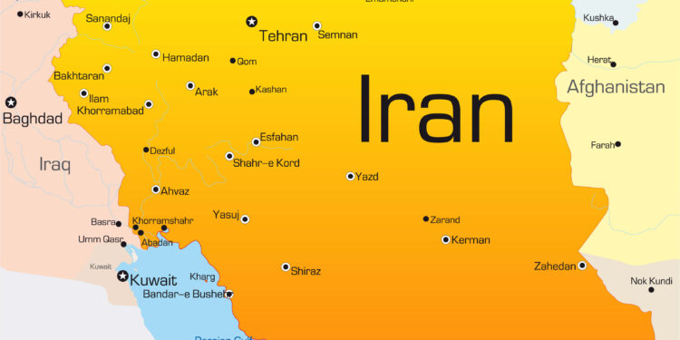 iran major cities map
