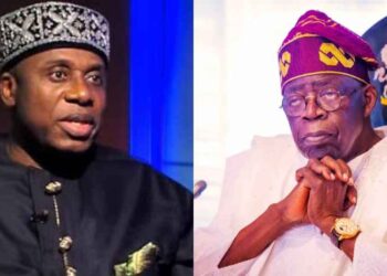 Photo combo of Rotimi Amaechi and President Bola Tinubu