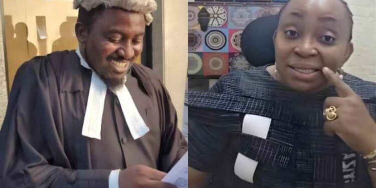 Photo combo of Marshal D. F. Abubakar and Tracy Nither Ohiri