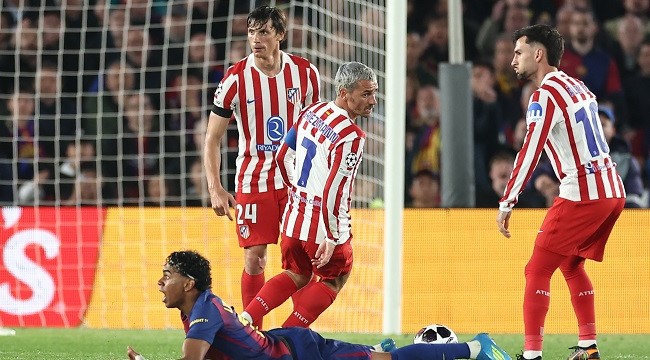 Atletico Thrash 10-Man Barcelona 2-0 in Champions League Clash Atletico Madrid vs Barcelona Clash