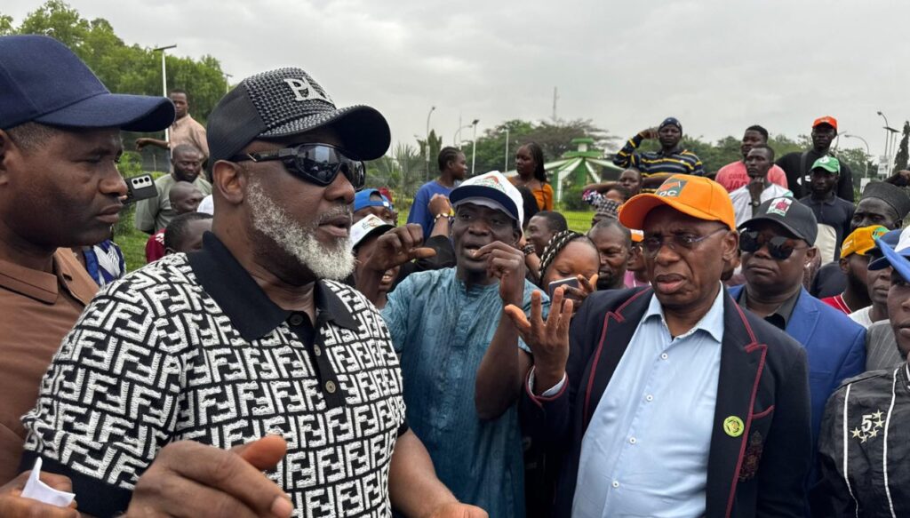 ADC Leaders Protest in INEC