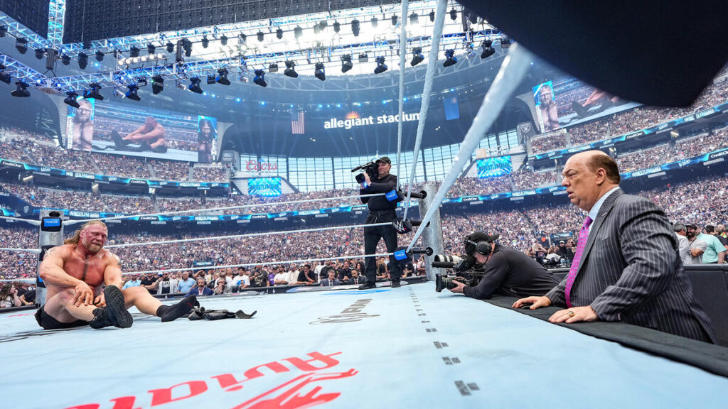 Nigerian wrestler Oba Femi beats Brock Lesnar