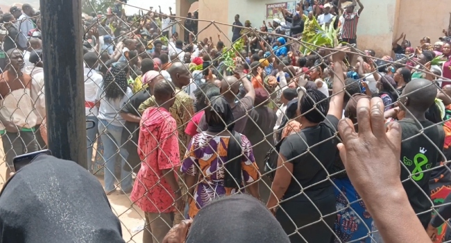 Tension at Funeral for Jos Palm Sunday Attack Victims Women and youths staged a protest outside the church, demanding the release of the three youths earlier arrested by the military.