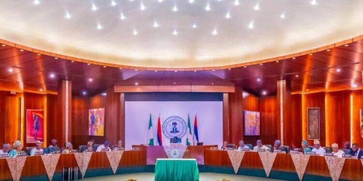 List of Tinubu's Cabinet Members Who Have Resigned Tinubu in FEC meeting 750x536 1