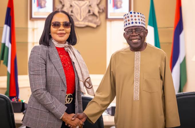 Photo of Nkeiruka Onyejeocha and President Bola Tinubu