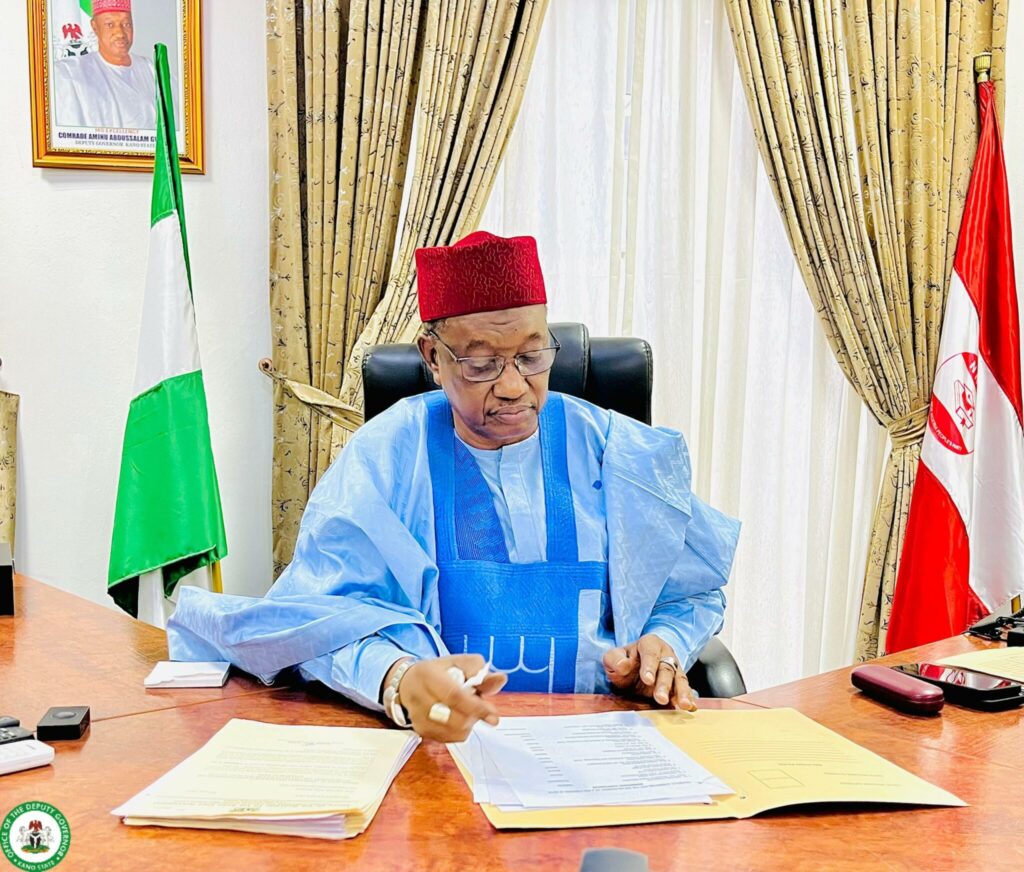 Ex-Kano Deputy Governor Aminu Abdussalam Gwarzo. Photo: Kano Govt Statehouse