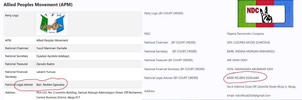 APM and NDC Records