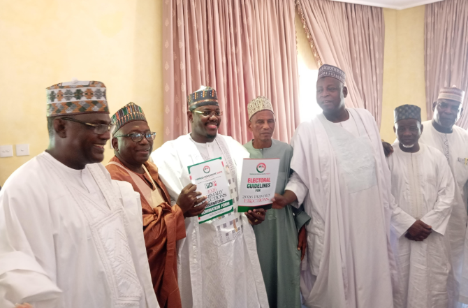 Mustapha Lamido collecting the PDP gubernatorial form.
