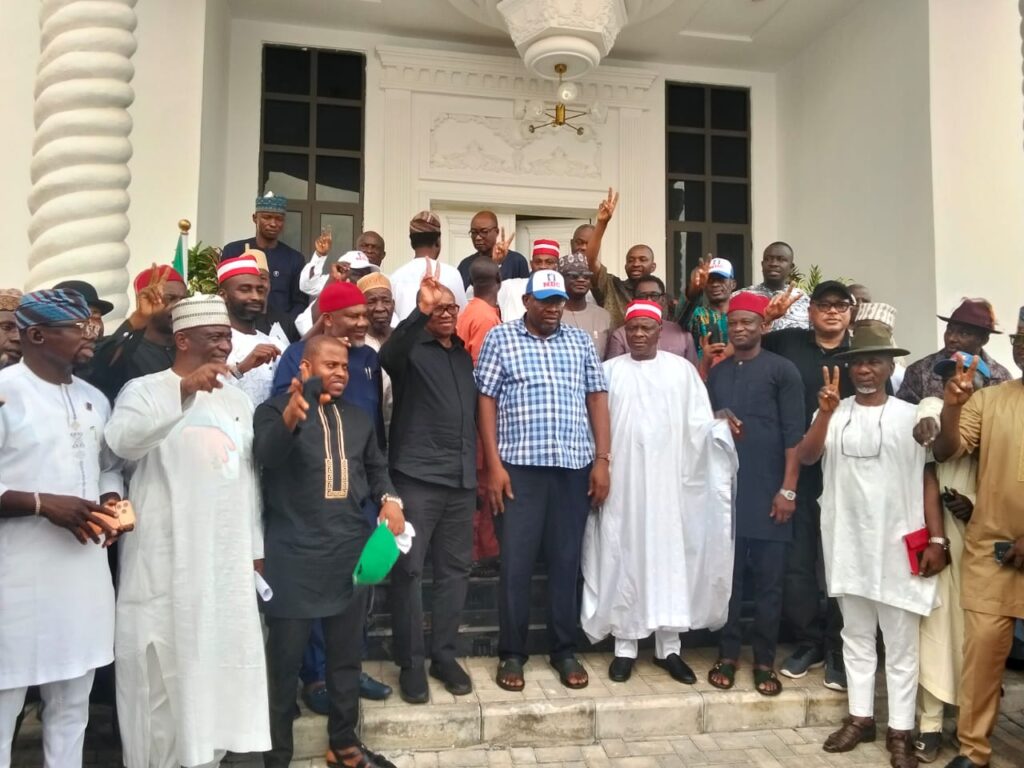 NDC Reps Caucus Meets Obi, Kwankwaso, Dickson in Abuja.